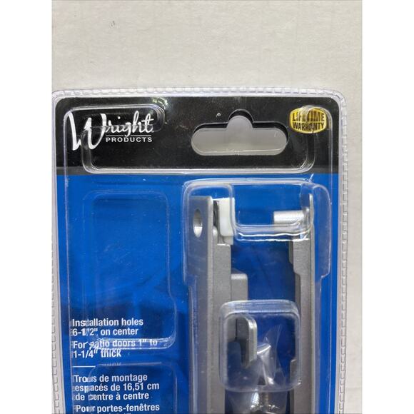 Wright Non-Keyed Reversible Flush-Mount Patio Door Latch, Aluminum, V1195 {20} - Picture 2 of 12